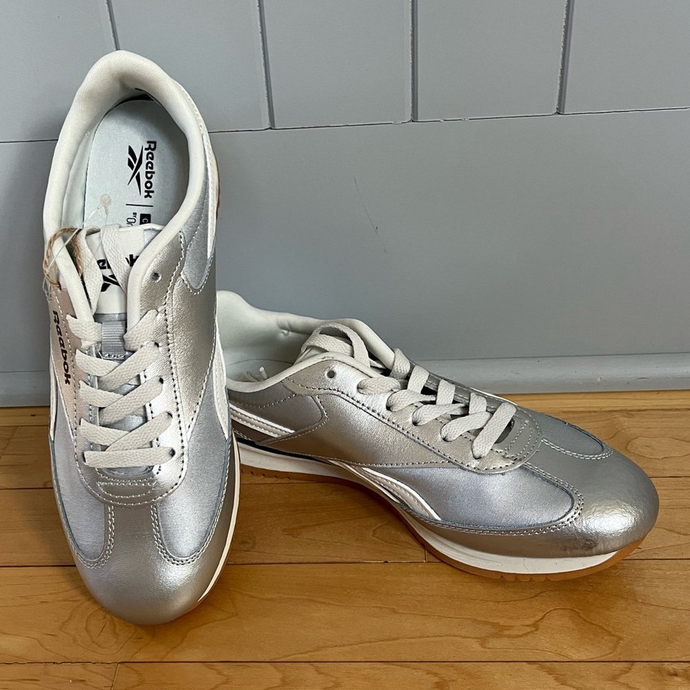 Reebok Metallic Silver Sneakers - Women's - NWOT